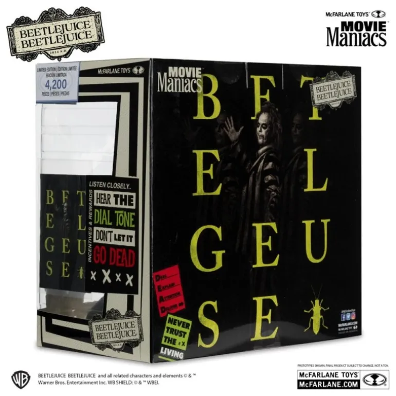Pack de 4 Estatuas Beetlejuice Movie Maniacs