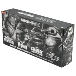 Pack de 4 Figuras Universal Monsters x Teenage Mutant Ninja Turtles Black & White