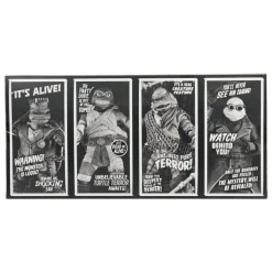 Pack de 4 Figuras Universal Monsters x Teenage Mutant Ninja Turtles Black & White