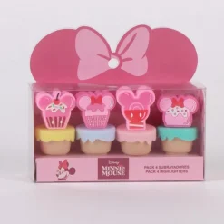 Pack de Subrayadores Minnie Mouse - Set de Papelería Rosa