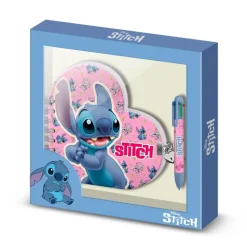 Pack Diario Corazón Disney Lilo y Stitch + Bolígrafo 6 Colores