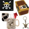 Pack regalo taza llavero y bandera One Piece