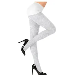 Pantys con Purpurina Blanca de 40 Deniers para mujer