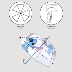 Paraguas transparente Stitch Disney