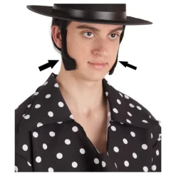 Patillas largas negras