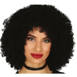 Peluca Afro Rizada Negra