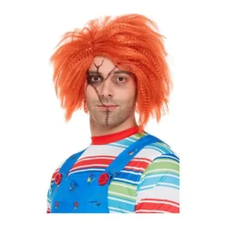 Peluca de Chucky Muñeco Diabólico Naranja