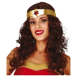 Peluca de Mujer maravilla con Diadema
