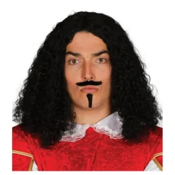 Peluca de época con bigote