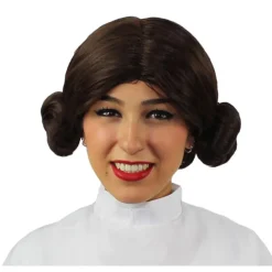 Peluca de Princesa Leia con Moños