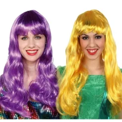 Peluca larga fluorescente en varios colores