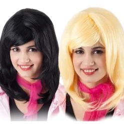 Peluca Melena Corta de los 60 en 2 colores