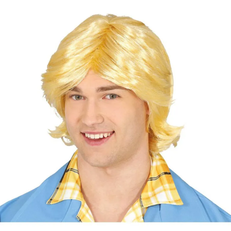 Peluca Rubia Corta para Hombre