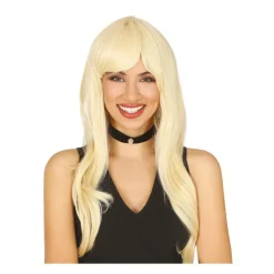 Peluca Rubia Larga con flequillo