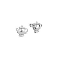 Pendientes oro blanco Señora Potts Disney
