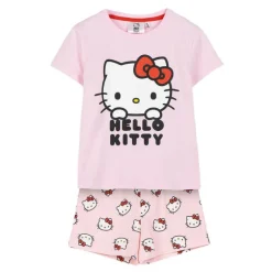 Pijama infantil Corto rosa Hello Kitty
