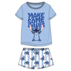 Pijama Infantil de Stitch - "Make Some Waves" (100% Algodón)