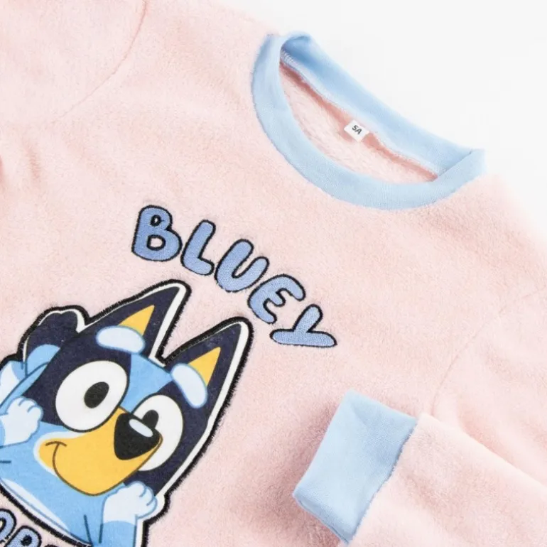 Pijama Largo Coral Fleece Bluey 100% Poliéster para Niños