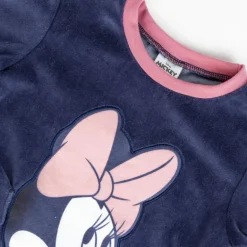 Pijama Largo Coral Fleece con Aplicaciones de Minnie