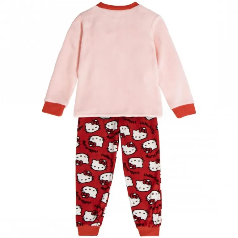 Pijama Largo Coral Fleece Hello Kitty 6-12 Años