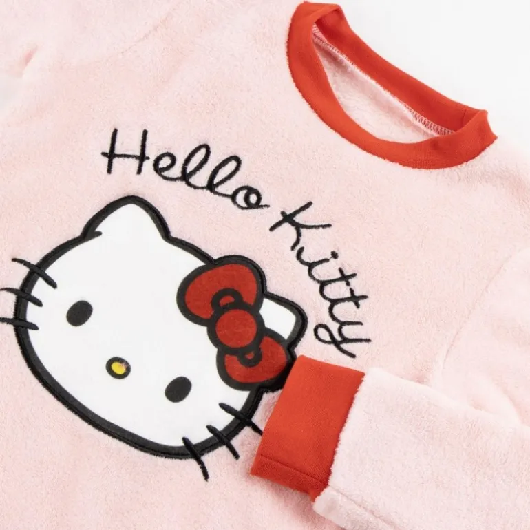Pijama Largo Coral Fleece Hello Kitty 6-12 Años