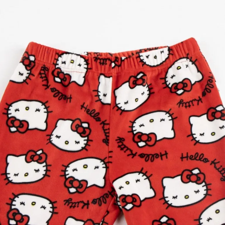Pijama Largo Coral Fleece Hello Kitty 6-12 Años