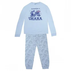 Pijama Largo de Stitch en Algodón y Poliéster