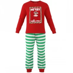 Pijama Largo Navideño The Elf para Niños - Algodón y Poliéster