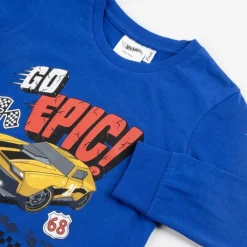 Pijama Largo Single Jersey Hot Wheels para Niños 3-8 Años