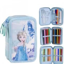 Plumier con Accesorios Giotto Frozen Estuche Portatodos