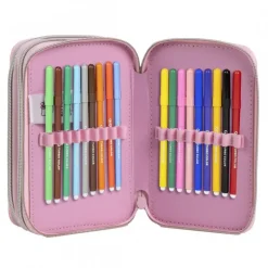 Plumier con Accesorios Giotto Hello Kitty 100% Polyester Rosa