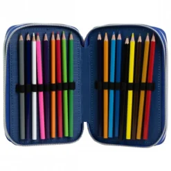 Plumier Giotto Avengers con Accesorios de Poliester Negro