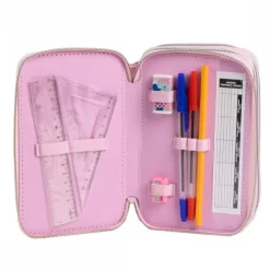 Plumier Giotto Minnie con Accesorios en Poliéster Rosa