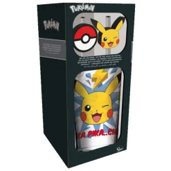 Pokémon Vaso Tumbler con pajitas Pikachu 485 ml de vidrio