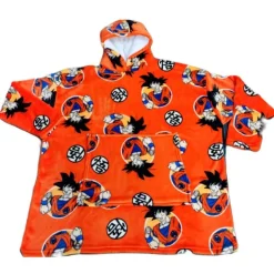 Poncho Polar Batamanta Goku Dragon Ball Adulto Talla Única
