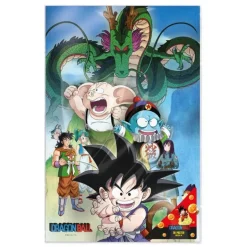 Póster 3D 38x58 cm Shenron y Héroes de Dragon Ball