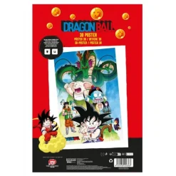 Póster 3D 38x58 cm Shenron y Héroes de Dragon Ball