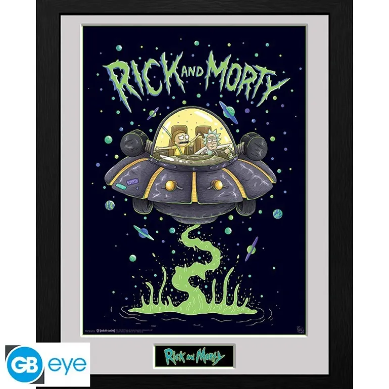 Póster Enmarcado Rick and Morty Ship 30x40cm