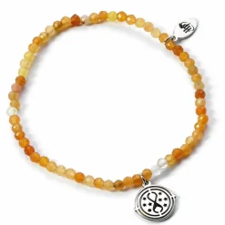 Pulsera Charm de Giratiempos con perlas naranja - Harry Potter