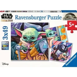 Puzzle Ravensburger The Mandalorian Baby Yoda 3x49 piezas