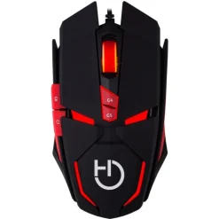 Ratón Gaming Hiditec Micrurus 8100 DPI Láser Negro y Rojo