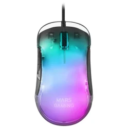 Ratón Gaming Mars Gaming MMGLOW Acabado Espejo Negro