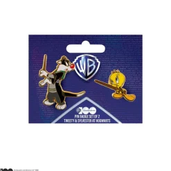 Set 2 pins de Silvestre y Piolín en Hogwarts