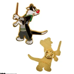 Set 2 pins de Silvestre y Piolín en Hogwarts