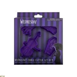 Set de 4 cortapastas Miércoles Addams para fans de Wednesday