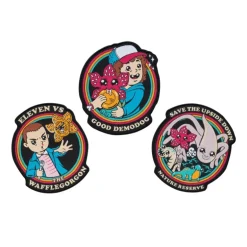 Set de 3 parches Stranger Things con personajes bordados