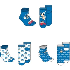 Set de 3 pares de calcetines Sonic