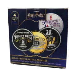 Set de 4 platos Callejón Diagon Harry Potter cerámica 21 cm