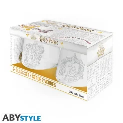 Set de 2 Vasos Harry Potter Gryffindor y Slytherin 300ml