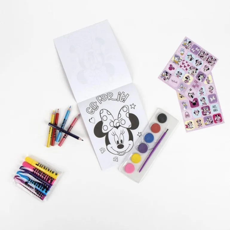 Set de Papelería Coloreable Minnie con Mochila